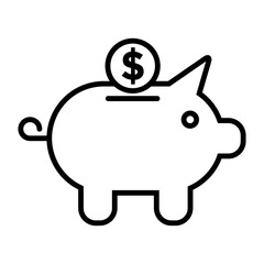Obraz premium piggy bank icon design vector template