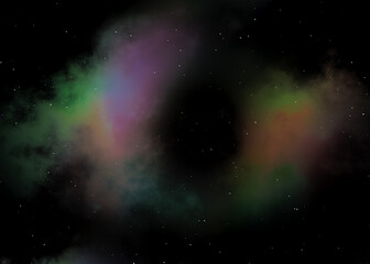 Space background with realistic nebula