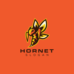 hornet bee gaming logo design