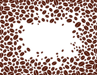 Coffee beans on an isolated background.