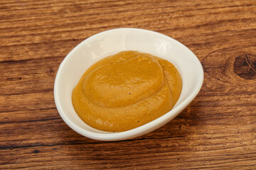 Mustard sauce in the bowl