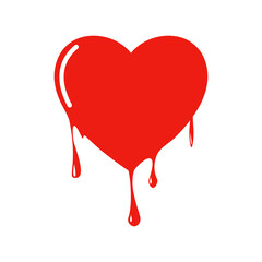 Bleeding heart icon illustration