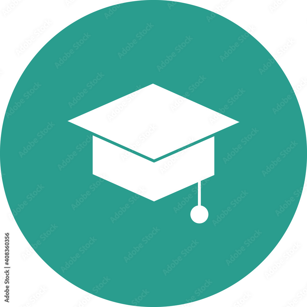 Canvas Prints Student Hat Icon