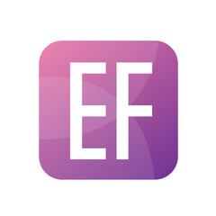 EF Letter Logo Design With Simple style