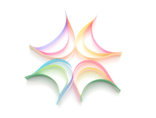 Origami paper sign onwhite