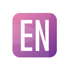 EN Letter Logo Design With Simple style