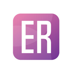 ER Letter Logo Design With Simple style