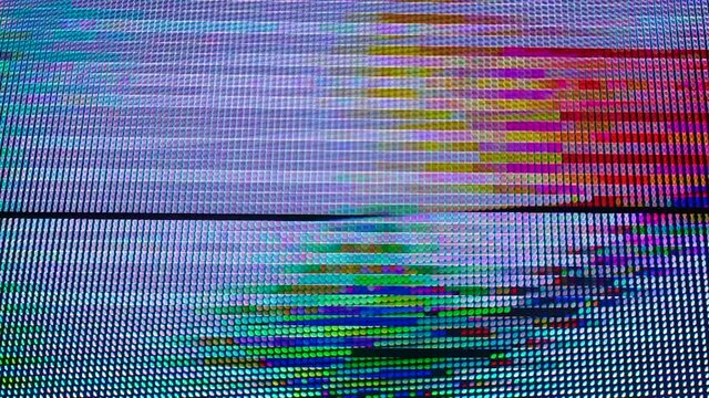 Glitch background. Blurred noise glitch effect on digital screen. Digital artifacts and VHS effects