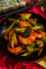 Chinese Schezuan Shrimp Sushi