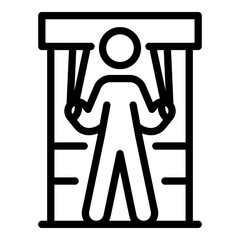 Physical rehabilitation equipment icon. Outline physical rehabilitation equipment vector icon for web design isolated on white background