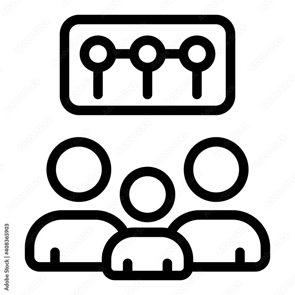 Poster customer database group icon. outline customer database group vector icon for web design isolated on