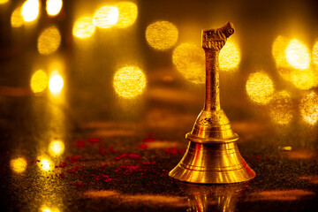 Pooja bell used to make divine sound during the prayers offered to god.