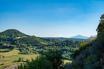 Tuscany, Italy - June 18, 2017: View of Tuscany land