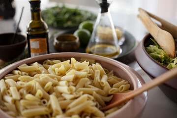 pasta with pesto sauce