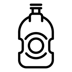 Water bottle slimming icon. Outline water bottle slimming vector icon for web design isolated on white background