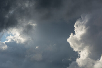 Fototapeta na wymiar White clouds on blue sky in Israel