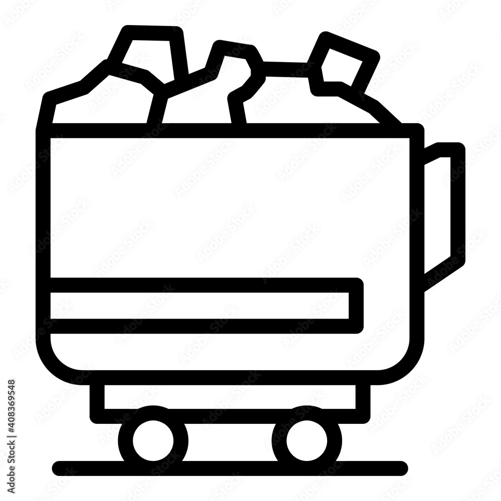 Poster garbage container icon. outline garbage container vector icon for web design isolated on white backg