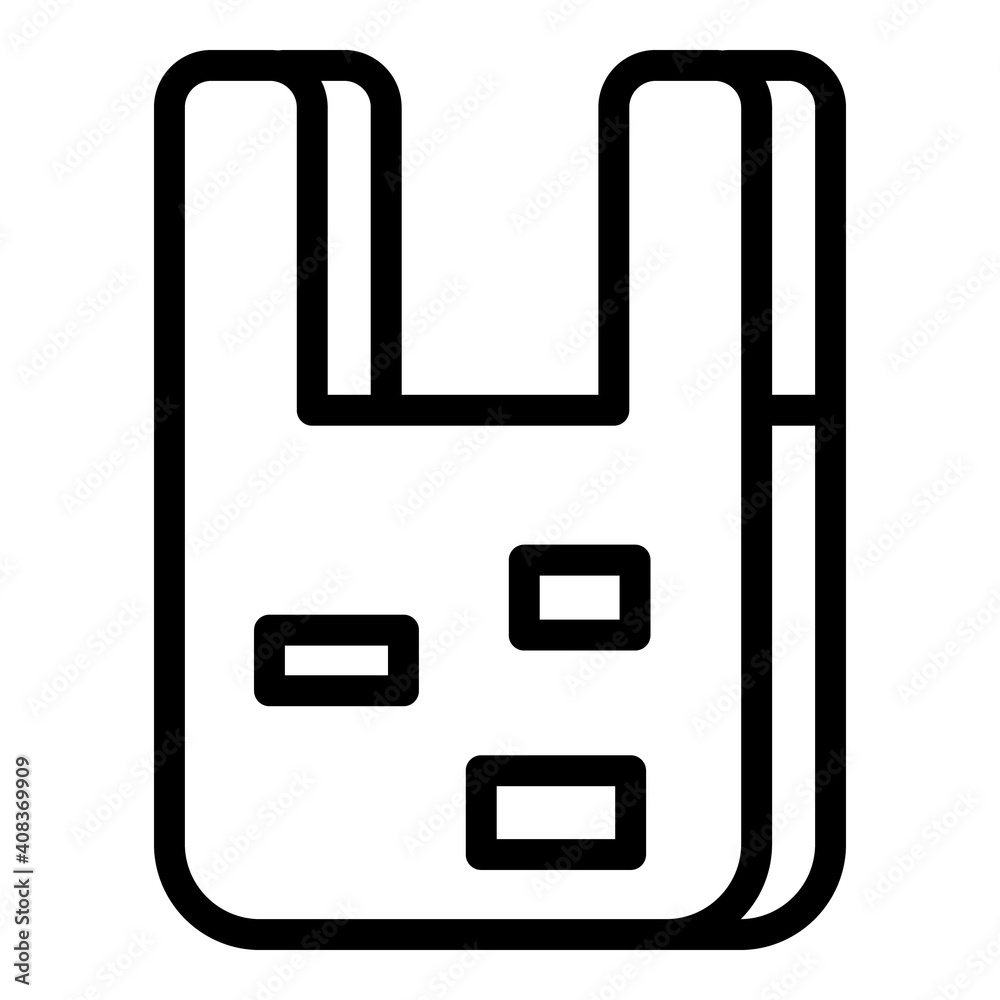 Poster bag garbage icon. outline bag garbage vector icon for web design isolated on white background