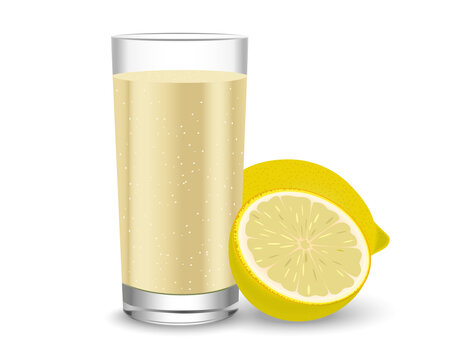 A glass of lemon juice, which is white in color