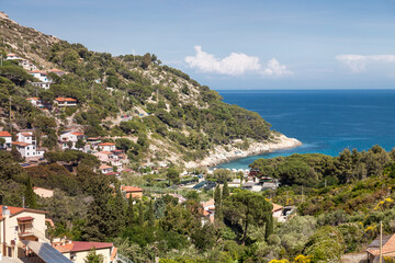 The village Fetofeia at the west coast of the island of Elba, Tuscany, Italy