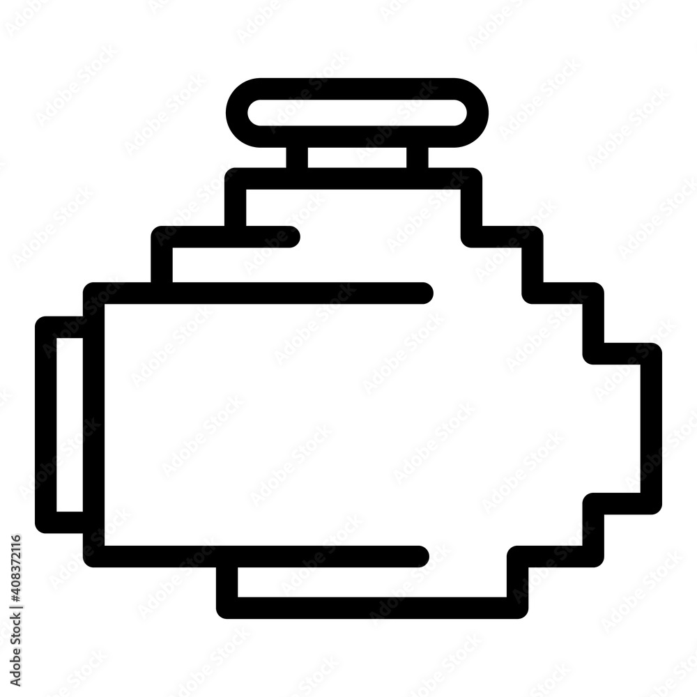 Poster check engine dashboard icon. outline check engine dashboard vector icon for web design isolated on w
