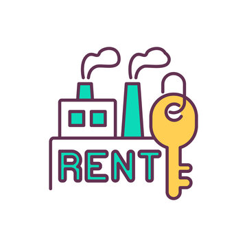 factory rent key icon
