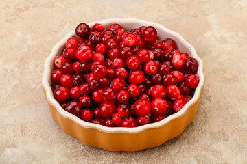 Sweet and tasty cranberry in the bowl