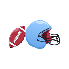 vector ball and helmet. on a white background