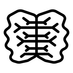 Head brain icon. Outline head brain vector icon for web design isolated on white background