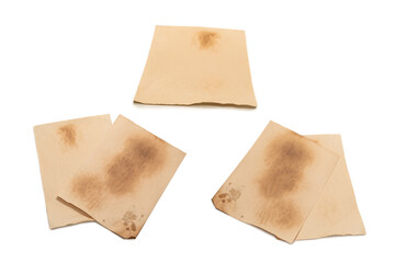 Old crumpled beige paper background.