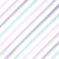 Fototapeta premium Pastel watercolor brush striped pattern