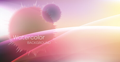 Colorful watercolor background for poster, brochure, card or flyer.