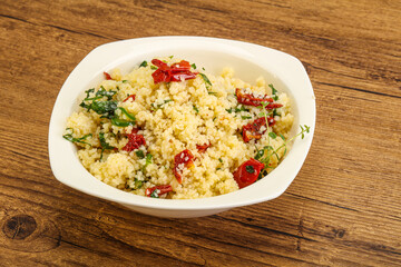 Vegetarian uisine - couscous with vegetables