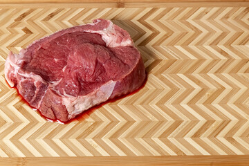 Raw meat on a cutting board Beef Bull meat Protein source