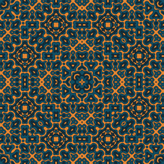Ethnic floral motifs seamless pattern design