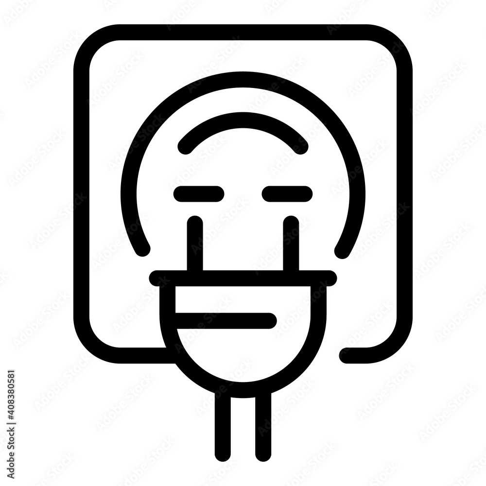 Poster socket icon. outline socket vector icon for web design isolated on white background