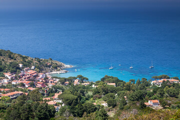 Fototapeta na wymiar View of the village Sant'Andrea, Elba, Tuscany, Italy