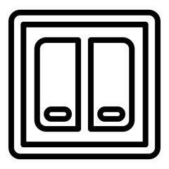 Power energy switch icon. Outline power energy switch vector icon for web design isolated on white background