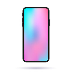 modern phone with a bright screen. vector illustration