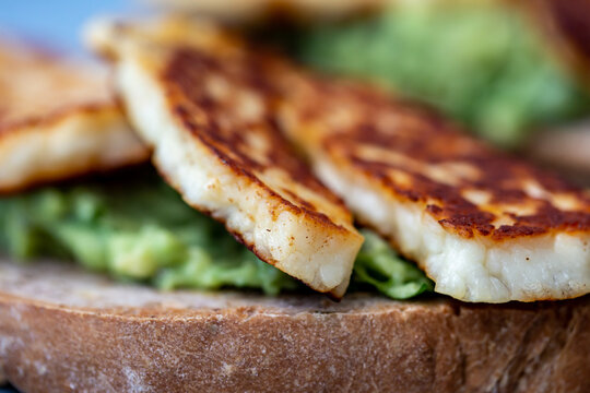 Avocado And Halloumi On Toast