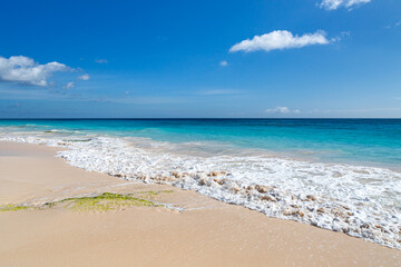 Fototapeta na wymiar An Idyllic View at Elbow Beach on the Island of Bermuda