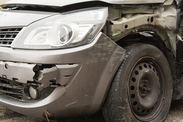 Car With A Total Loss After An Accident