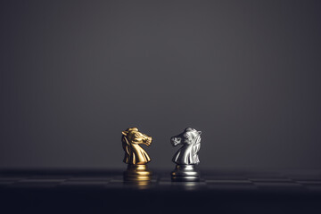 chess knight horse on the chessboard © ARAMYAN