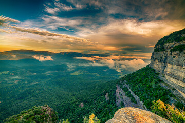 sunset over mountains in Osona Cataluña