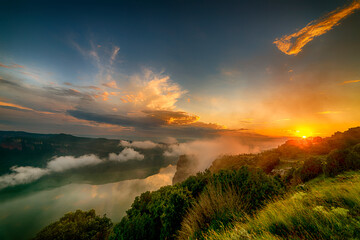 sunset over mountains in Osona Cataluña