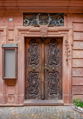 Fototapeta na wymiar ornamented door in Wertheim