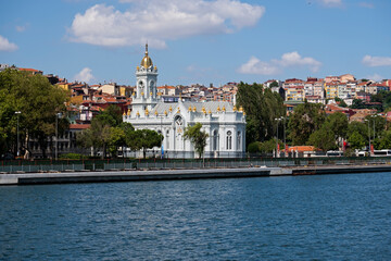 Fototapeta na wymiar Bulgarian St Stephen Church in Balat, Istanbul -Turkey