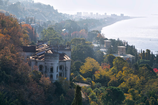 Georgia, Abkhazia,&not;&dagger;Gagra, Coastal town in autumn