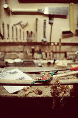 hobel in der werkstadt