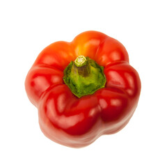 Fresh red sweet pepper isolated on a white background